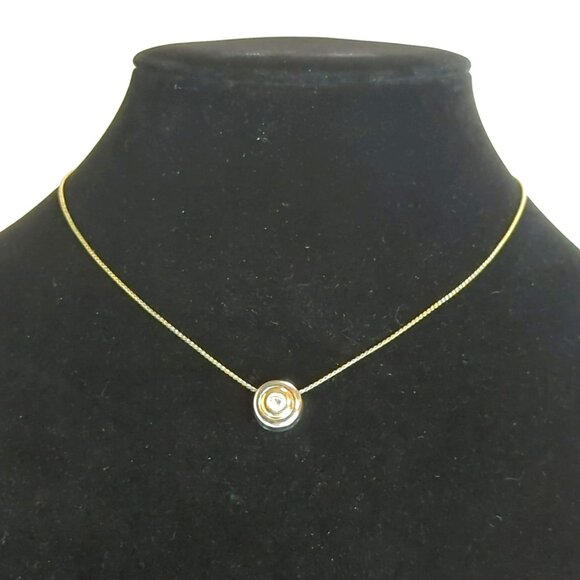Lauren Conrad Jewelry - Lauren Conrad LC Gold Silver Tone Round Solitaire Pendant Necklace